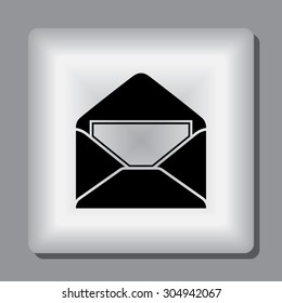 Mail sign icon, vector illustration. Flat design style