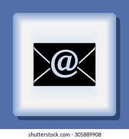 Mail sign icon, vector illustration. Flat design style