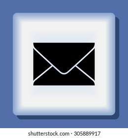 Mail sign icon, vector illustration. Flat design style