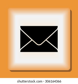 Mail sign icon, vector illustration. Flat design style