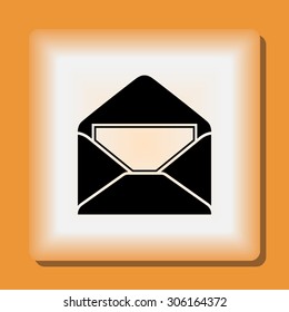 Mail sign icon, vector illustration. Flat design style