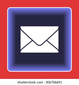 Mail sign icon, vector illustration. Flat design style
