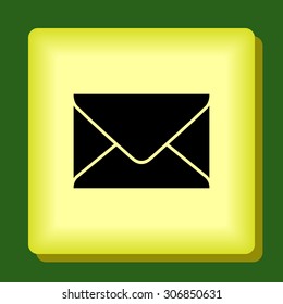 Mail sign icon, vector illustration. Flat design style