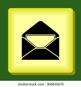 Mail sign icon, vector illustration. Flat design style