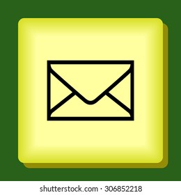 Mail sign icon, vector illustration. Flat design style