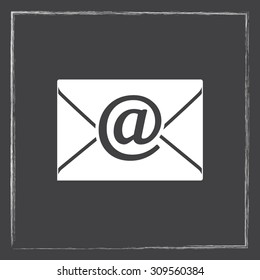 Mail sign icon, vector illustration. Flat design style