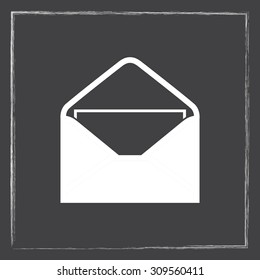 Mail sign icon, vector illustration. Flat design style