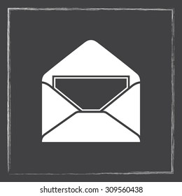 Mail sign icon, vector illustration. Flat design style