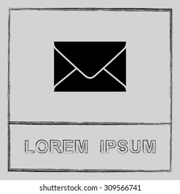 Mail sign icon, vector illustration. Flat design style