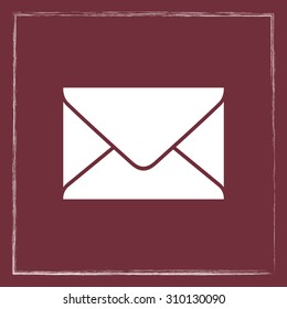 Mail sign icon, vector illustration. Flat design style