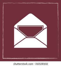 Mail sign icon, vector illustration. Flat design style