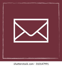 Mail sign icon, vector illustration. Flat design style