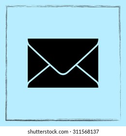 Mail sign icon, vector illustration. Flat design style