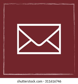 Mail sign icon, vector illustration. Flat design style