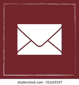 Mail sign icon, vector illustration. Flat design style