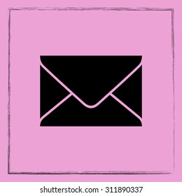 Mail sign icon, vector illustration. Flat design style