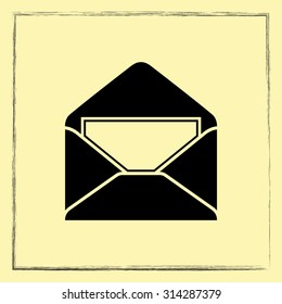 Mail sign icon, vector illustration. Flat design style