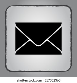 Mail sign icon, vector illustration. Flat design style
