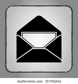 Mail sign icon, vector illustration. Flat design style