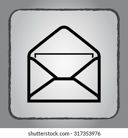 Mail sign icon, vector illustration. Flat design style
