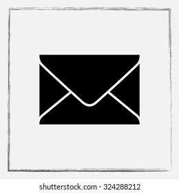Mail sign icon, vector illustration. Flat design style