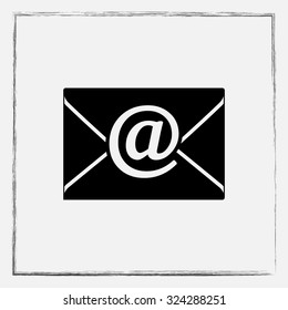 Mail sign icon, vector illustration. Flat design style