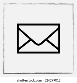 Mail sign icon, vector illustration. Flat design style