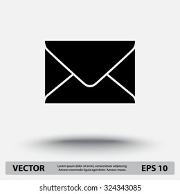 Mail sign icon, vector illustration. Flat design style