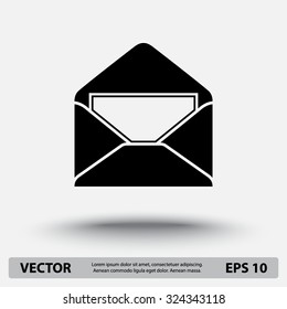 Mail sign icon, vector illustration. Flat design style