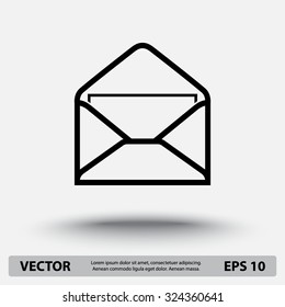 Mail sign icon, vector illustration. Flat design style