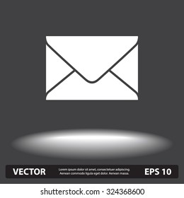 Mail sign icon, vector illustration. Flat design style