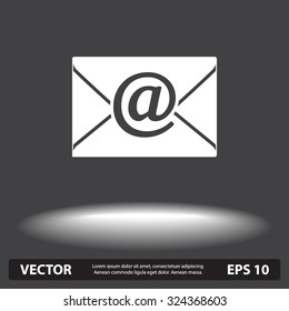 Mail sign icon, vector illustration. Flat design style