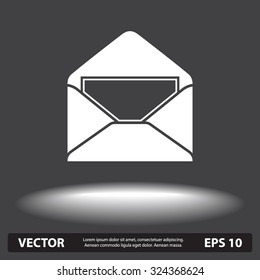 Mail sign icon, vector illustration. Flat design style