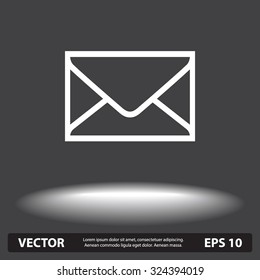 Mail sign icon, vector illustration. Flat design style
