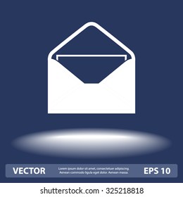 Mail sign icon, vector illustration. Flat design style