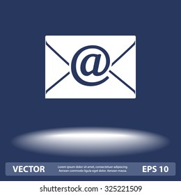Mail sign icon, vector illustration. Flat design style