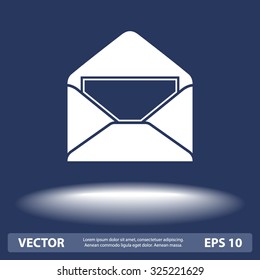 Mail sign icon, vector illustration. Flat design style