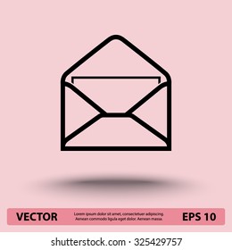 Mail sign icon, vector illustration. Flat design style