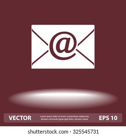 Mail sign icon, vector illustration. Flat design style