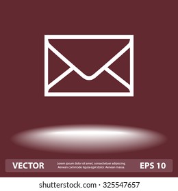 Mail sign icon, vector illustration. Flat design style
