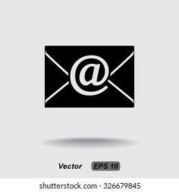 Mail sign icon, vector illustration. Flat design style