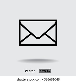 Mail sign icon, vector illustration. Flat design style
