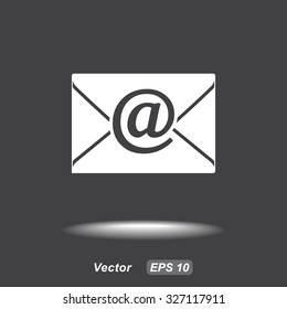 Mail sign icon, vector illustration. Flat design style