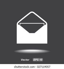 Mail sign icon, vector illustration. Flat design style