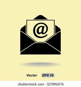 Mail sign icon, vector illustration. Flat design style