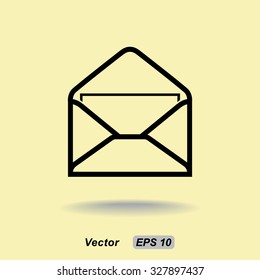 Mail sign icon, vector illustration. Flat design style