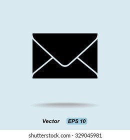 Mail sign icon, vector illustration. Flat design style