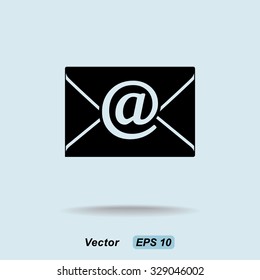 Mail sign icon, vector illustration. Flat design style