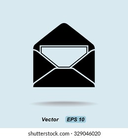 Mail sign icon, vector illustration. Flat design style