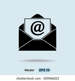 Mail sign icon, vector illustration. Flat design style